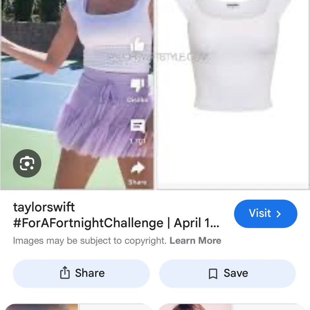 Rumored White Square Neck Tank Top - Picture 4 of 4
